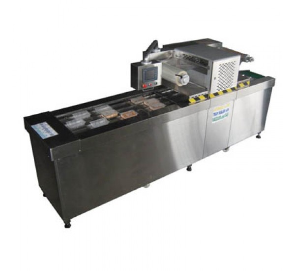 Automatic In Line Tray Sealer With Vacuum And Gas Flushing