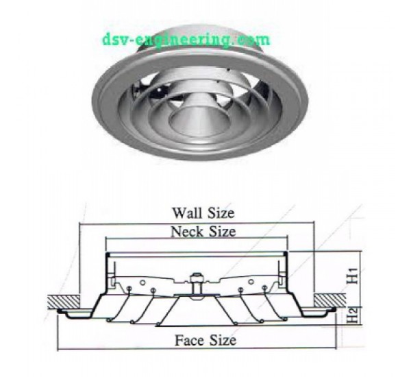หัวจ่ายกลมติดเพดาน