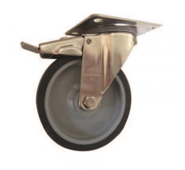 ลูกล้อยูรีเทนขาสแตนเลส สตีล รุ่นงานเบา