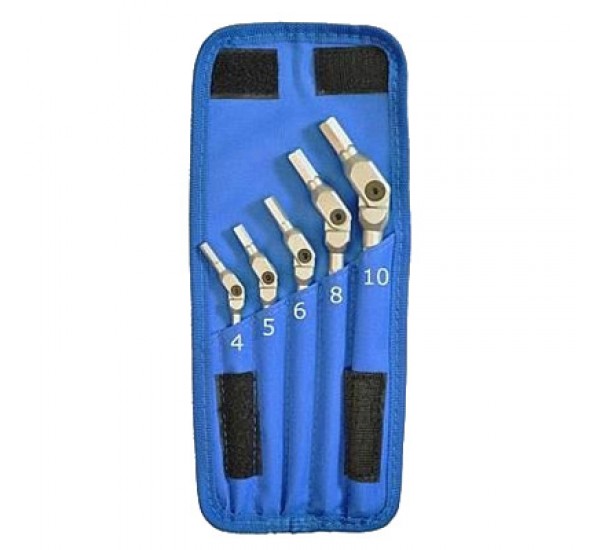 ชุดประแจหกเหลี่ยมหัวปรับรอบทิศ หัวหกเหลี่ยม 5 ชิ้น