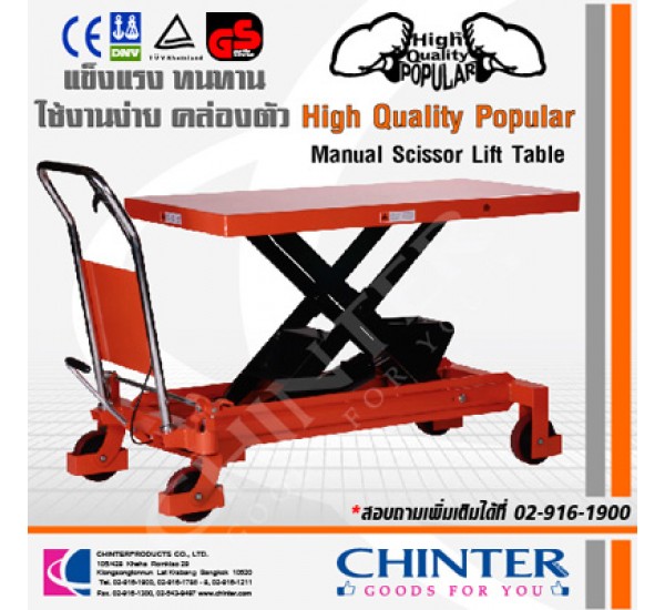 Manual Scissor Lift Table