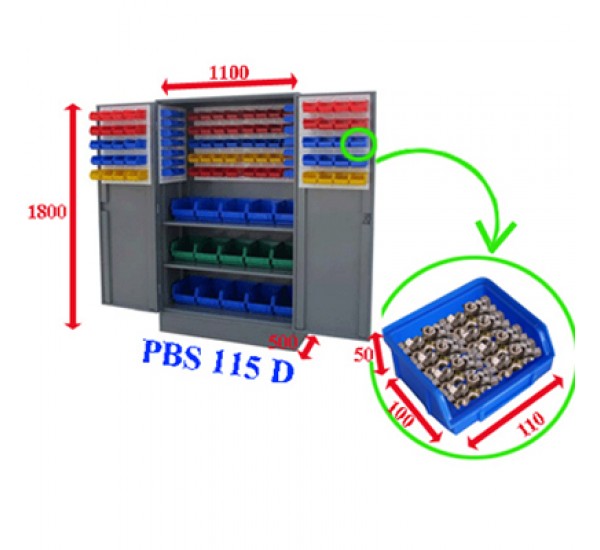 ตู้ใส่กล่องอะไหล่แบบมีประตู