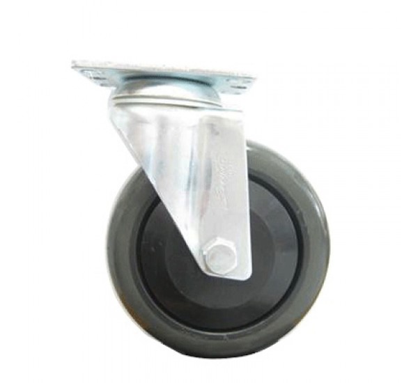 ลูกล้อโพลียูริเทน แบบแป้นมีเบรค ล้อเป็น 5 นิ้ว