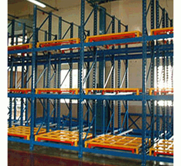 ชั้นวางสินค้า Push Back Racking System